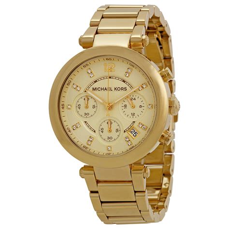 parker gold tone watch